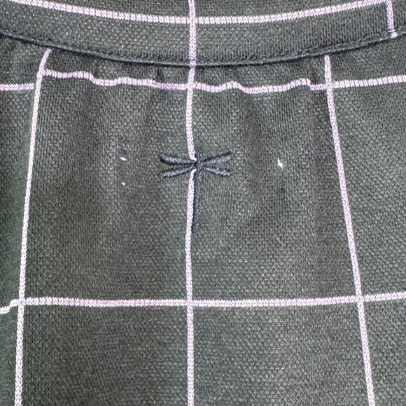 Tyler Boe Dress Womens Medium Blue Windowpane Check Puff Sleeve Shift Modern - Picture 6 of 13